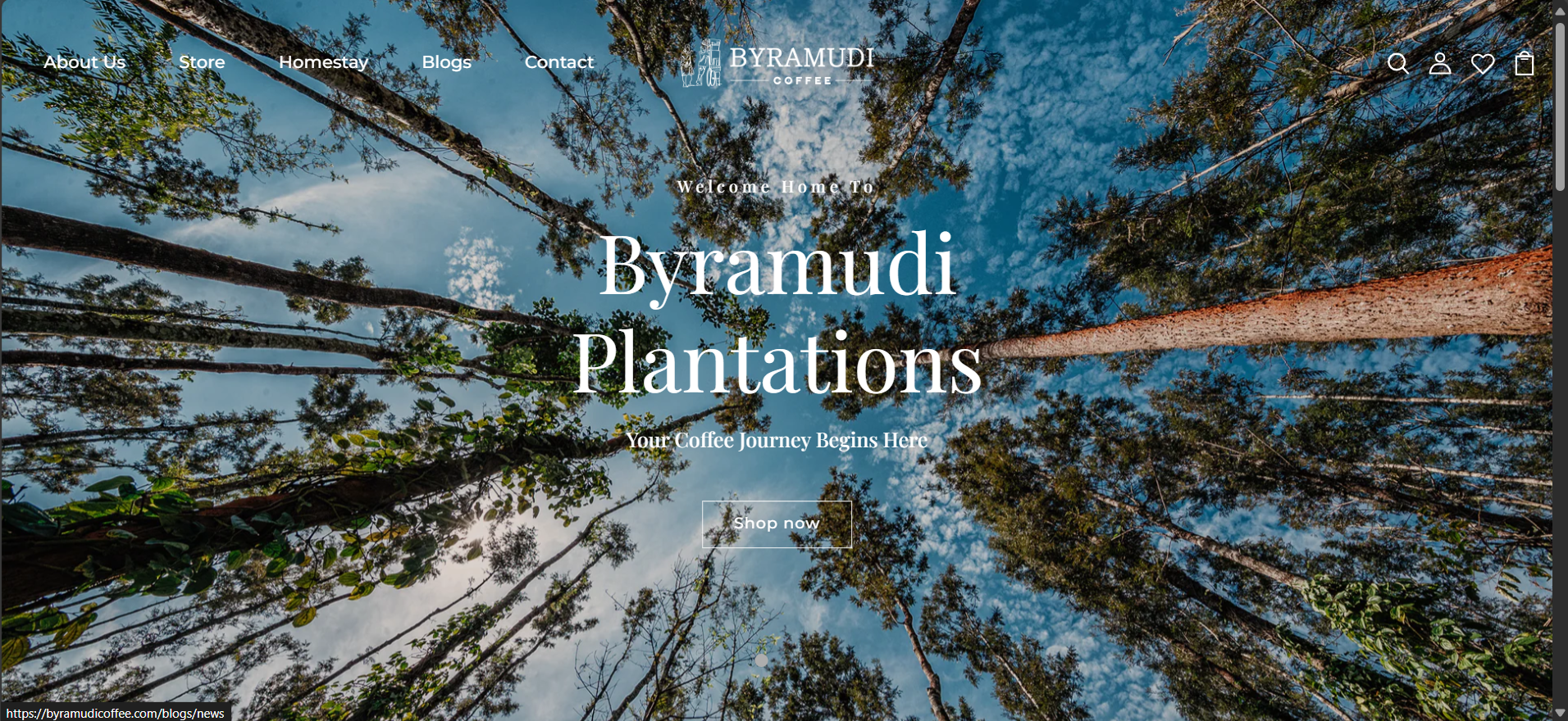 Byramudi Coffee Website Screenshot